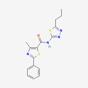 4-methyl-2-phenyl-N-(5-propyl-1,3,4-thiadiazol-2-yl)-1,3-thiazole-5-carboxamide