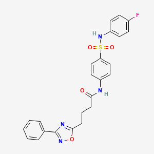 N-{4-[(4-fluorophenyl)sulfamoyl]phenyl}-4-(3-phenyl-1,2,4-oxadiazol-5-yl)butanamide