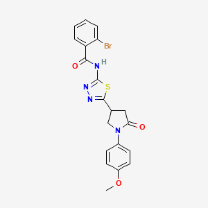 2-bromo-N-{5-[1-(4-methoxyphenyl)-5-oxopyrrolidin-3-yl]-1,3,4-thiadiazol-2-yl}benzamide