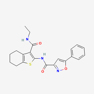 N-[3-(ethylcarbamoyl)-4,5,6,7-tetrahydro-1-benzothiophen-2-yl]-5-phenyl-1,2-oxazole-3-carboxamide