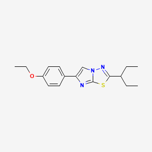 molecular formula C17H21N3OS B11366909 6-(4-Ethoxyphenyl)-2-(pentan-3-yl)imidazo[2,1-b][1,3,4]thiadiazole 