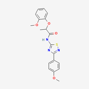 2-(2-methoxyphenoxy)-N-[3-(4-methoxyphenyl)-1,2,4-thiadiazol-5-yl]propanamide