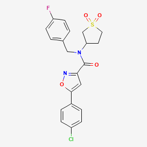 5-(4-chlorophenyl)-N-(1,1-dioxidotetrahydrothiophen-3-yl)-N-(4-fluorobenzyl)-1,2-oxazole-3-carboxamide