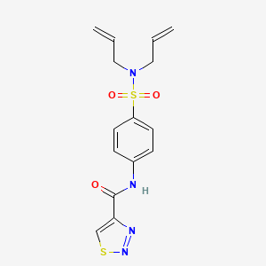 N-[4-(diprop-2-en-1-ylsulfamoyl)phenyl]-1,2,3-thiadiazole-4-carboxamide