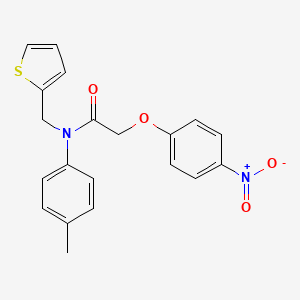 molecular formula C20H18N2O4S B11366991 N-(4-methylphenyl)-2-(4-nitrophenoxy)-N-(thiophen-2-ylmethyl)acetamide 