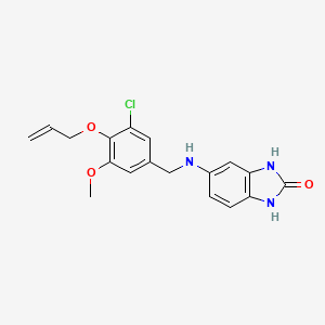 molecular formula C18H18ClN3O3 B11367004 5-{[4-(allyloxy)-3-chloro-5-methoxybenzyl]amino}-1,3-dihydro-2H-benzimidazol-2-one 