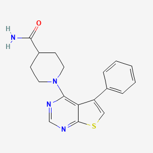 1-(5-Phenylthieno[2,3-d]pyrimidin-4-yl)piperidine-4-carboxamide