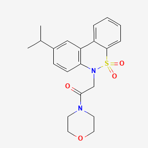 2-(9-Isopropyl-5,5-dioxido-6H-dibenzo[C,E][1,2]thiazin-6-YL)-1-(4-morpholinyl)ethanone