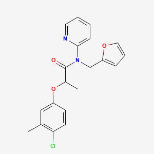 molecular formula C20H19ClN2O3 B11367056 2-(4-chloro-3-methylphenoxy)-N-(furan-2-ylmethyl)-N-(pyridin-2-yl)propanamide 