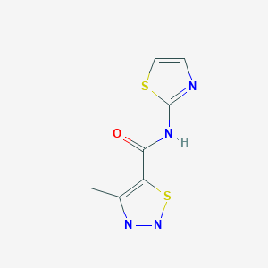 molecular formula C7H6N4OS2 B11367061 4-methyl-N-(1,3-thiazol-2-yl)-1,2,3-thiadiazole-5-carboxamide 