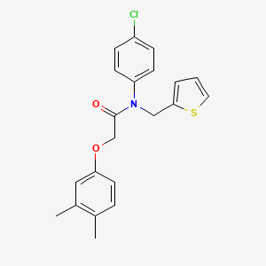 N-(4-chlorophenyl)-2-(3,4-dimethylphenoxy)-N-(thiophen-2-ylmethyl)acetamide