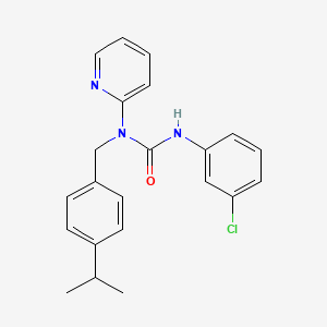 3-(3-Chlorophenyl)-1-[4-(propan-2-yl)benzyl]-1-pyridin-2-ylurea