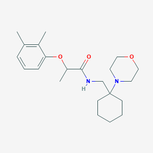 molecular formula C22H34N2O3 B11367148 2-(2,3-dimethylphenoxy)-N-{[1-(morpholin-4-yl)cyclohexyl]methyl}propanamide 