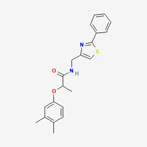 2-(3,4-dimethylphenoxy)-N-[(2-phenyl-1,3-thiazol-4-yl)methyl]propanamide