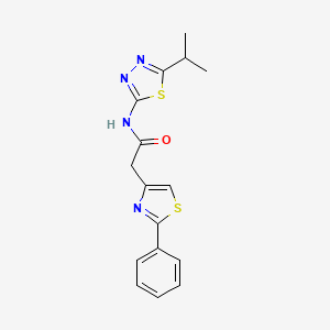 N-(5-isopropyl-1,3,4-thiadiazol-2-yl)-2-(2-phenylthiazol-4-yl)acetamide