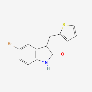 molecular formula C13H10BrNOS B11367169 5-bromo-3-(thiophen-2-ylmethyl)-1,3-dihydro-2H-indol-2-one 