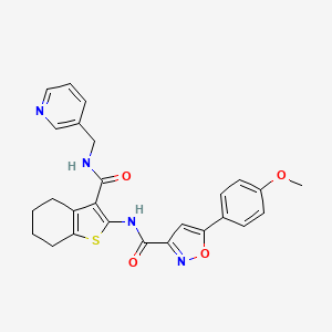 5-(4-methoxyphenyl)-N-{3-[(pyridin-3-ylmethyl)carbamoyl]-4,5,6,7-tetrahydro-1-benzothiophen-2-yl}-1,2-oxazole-3-carboxamide