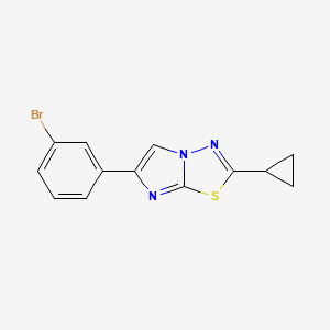 molecular formula C13H10BrN3S B11367184 6-(3-Bromophenyl)-2-cyclopropylimidazo[2,1-b][1,3,4]thiadiazole 