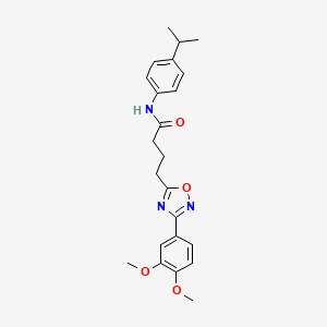 4-[3-(3,4-dimethoxyphenyl)-1,2,4-oxadiazol-5-yl]-N-[4-(propan-2-yl)phenyl]butanamide