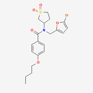 N-[(5-bromofuran-2-yl)methyl]-4-butoxy-N-(1,1-dioxidotetrahydrothiophen-3-yl)benzamide