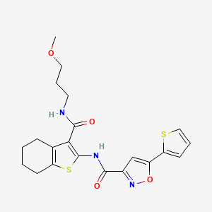 N-{3-[(3-methoxypropyl)carbamoyl]-4,5,6,7-tetrahydro-1-benzothiophen-2-yl}-5-(thiophen-2-yl)-1,2-oxazole-3-carboxamide