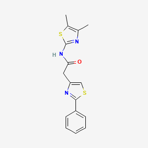 molecular formula C16H15N3OS2 B11367305 N-(4,5-dimethyl-1,3-thiazol-2-yl)-2-(2-phenyl-1,3-thiazol-4-yl)acetamide 