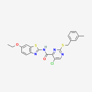 5-chloro-N-(6-ethoxy-1,3-benzothiazol-2-yl)-2-[(3-methylbenzyl)sulfanyl]pyrimidine-4-carboxamide