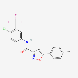 N-[4-chloro-3-(trifluoromethyl)phenyl]-5-(4-methylphenyl)-1,2-oxazole-3-carboxamide