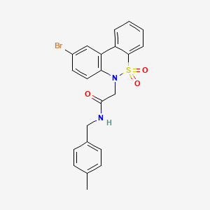 2-(9-bromo-5,5-dioxido-6H-dibenzo[c,e][1,2]thiazin-6-yl)-N-(4-methylbenzyl)acetamide