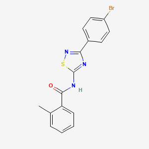 molecular formula C16H12BrN3OS B11367349 N-[3-(4-bromophenyl)-1,2,4-thiadiazol-5-yl]-2-methylbenzamide 