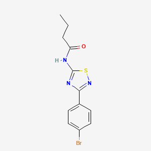 molecular formula C12H12BrN3OS B11367361 N-[3-(4-bromophenyl)-1,2,4-thiadiazol-5-yl]butanamide 