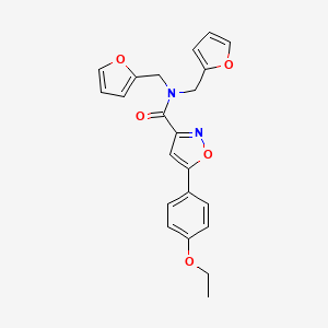 5-(4-ethoxyphenyl)-N,N-bis(furan-2-ylmethyl)-1,2-oxazole-3-carboxamide