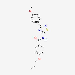 molecular formula C19H19N3O3S B11367386 N-[3-(4-methoxyphenyl)-1,2,4-thiadiazol-5-yl]-4-propoxybenzamide 