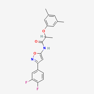 N-[3-(3,4-difluorophenyl)-1,2-oxazol-5-yl]-2-(3,5-dimethylphenoxy)propanamide