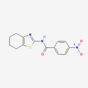 molecular formula C14H13N3O3S B11367390 4-nitro-N-(4,5,6,7-tetrahydro-1,3-benzothiazol-2-yl)benzamide 