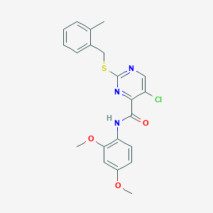 5-chloro-N-(2,4-dimethoxyphenyl)-2-[(2-methylbenzyl)sulfanyl]pyrimidine-4-carboxamide