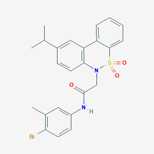 N-(4-bromo-3-methylphenyl)-2-(9-isopropyl-5,5-dioxido-6H-dibenzo[c,e][1,2]thiazin-6-yl)acetamide