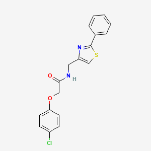 2-(4-chlorophenoxy)-N-[(2-phenyl-1,3-thiazol-4-yl)methyl]acetamide