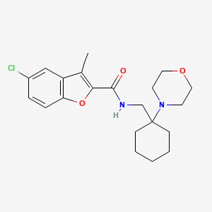 5-chloro-3-methyl-N-{[1-(morpholin-4-yl)cyclohexyl]methyl}-1-benzofuran-2-carboxamide