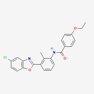 molecular formula C23H19ClN2O3 B11367473 N-[3-(5-chloro-1,3-benzoxazol-2-yl)-2-methylphenyl]-4-ethoxybenzamide 