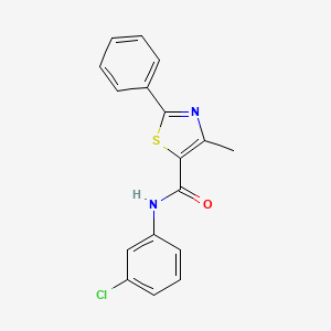 N-(3-chlorophenyl)-4-methyl-2-phenyl-1,3-thiazole-5-carboxamide