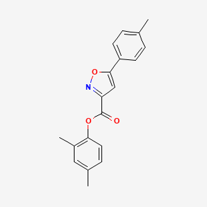 molecular formula C19H17NO3 B11367478 2,4-Dimethylphenyl 5-(4-methylphenyl)-1,2-oxazole-3-carboxylate 