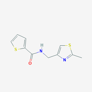 molecular formula C10H10N2OS2 B11367537 N-[(2-methyl-1,3-thiazol-4-yl)methyl]thiophene-2-carboxamide 