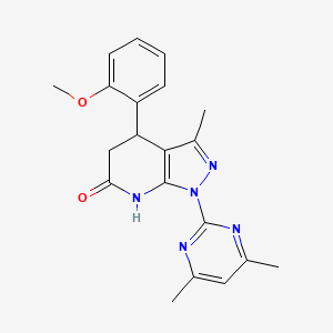 molecular formula C20H21N5O2 B11367540 1-(4,6-dimethylpyrimidin-2-yl)-4-(2-methoxyphenyl)-3-methyl-4,5-dihydro-1H-pyrazolo[3,4-b]pyridin-6-ol 