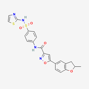 5-(2-methyl-2,3-dihydro-1-benzofuran-5-yl)-N-[4-(1,3-thiazol-2-ylsulfamoyl)phenyl]-1,2-oxazole-3-carboxamide