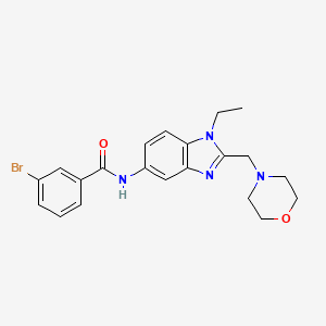 3-bromo-N-[1-ethyl-2-(morpholin-4-ylmethyl)-1H-benzimidazol-5-yl]benzamide