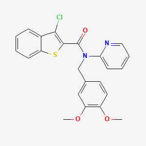 3-chloro-N-(3,4-dimethoxybenzyl)-N-(pyridin-2-yl)-1-benzothiophene-2-carboxamide