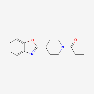 molecular formula C15H18N2O2 B11367579 1-[4-(1,3-Benzoxazol-2-yl)piperidin-1-yl]propan-1-one 