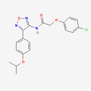 2-(4-chlorophenoxy)-N-{4-[4-(propan-2-yloxy)phenyl]-1,2,5-oxadiazol-3-yl}acetamide