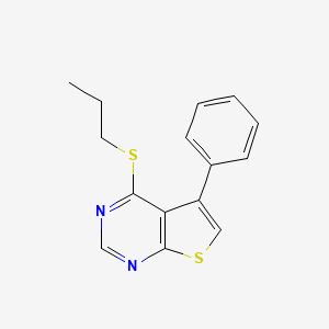 molecular formula C15H14N2S2 B11367589 5-Phenyl-4-(propylsulfanyl)thieno[2,3-d]pyrimidine 